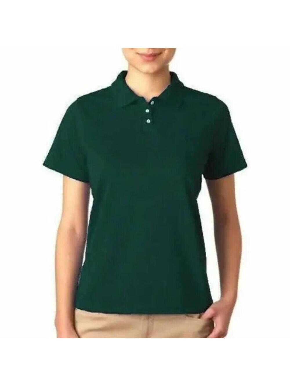 Outer Banks Womens Large Polo Golf Shirt Dark Green Short Sleeves Collared NEW